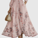 Rowella | Elegant maxikjole med plisseringer