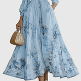 Rowella | Elegant maxikjole med plisseringer