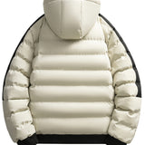 Dobbelt-Face Polstret Jakke til Mænd, Ny Stil Hoodie Jakke, Varm Efterårs- og Vinterjakke med Aftagelig Hætte, Jakke med Fuldt Lynlås og Lommer, Daglig Casual Mode, Alsidig Herrejakke