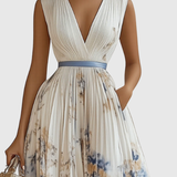 Rowella | Elegant maxikjole med plisseringer