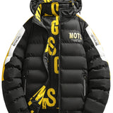 Dobbelt-Face Polstret Jakke til Mænd, Ny Stil Hoodie Jakke, Varm Efterårs- og Vinterjakke med Aftagelig Hætte, Jakke med Fuldt Lynlås og Lommer, Daglig Casual Mode, Alsidig Herrejakke