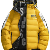 Dobbelt-Face Polstret Jakke til Mænd, Ny Stil Hoodie Jakke, Varm Efterårs- og Vinterjakke med Aftagelig Hætte, Jakke med Fuldt Lynlås og Lommer, Daglig Casual Mode, Alsidig Herrejakke