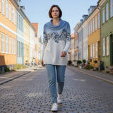 Alora | Blomstret sweater med blød hals