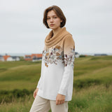 Alora | Blomstret sweater med blød hals