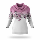 Alora | Blomstret sweater med blød hals