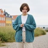 Marina™ — Cardigan i Blødt Flettet Strik
