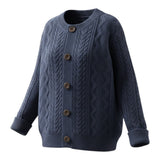 Marina™ — Cardigan i Blødt Flettet Strik