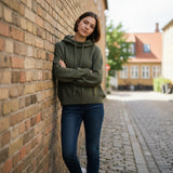 Marie™ — Cozy Strik med Høj Krave og Hætte