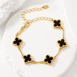 Katerine™ — Sort blomst armbånd