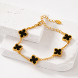 Katerine™ — Sort blomst armbånd