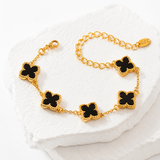 Katerine™ — Sort blomst armbånd