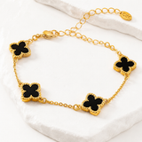 Katerine™ — Sort blomst armbånd