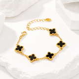 Katerine™ — Sort blomst armbånd