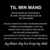 Til min mand – Infinity “Elsker dig for evigt” personligt navnearmbånd
