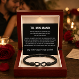 Til min mand – Infinity “Elsker dig for evigt” personligt navnearmbånd