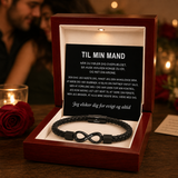 Til min mand – Infinity “Elsker dig for evigt” personligt navnearmbånd