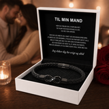Til min mand – Infinity “Elsker dig for evigt” personligt navnearmbånd