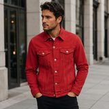 Juha™ — Rød denimjakke