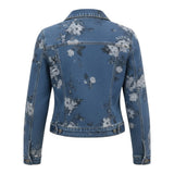 Lunara™ – Denimjakke Floral Dusk