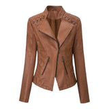 Savína™ – Warm Caramel Leatherjakke