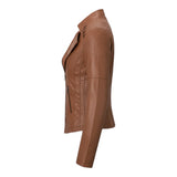 Savína™ – Warm Caramel Leatherjakke