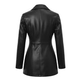 Valéne™ – Black Leather Frakke
