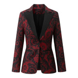 Valeria™ – Crimson Noir Blazer