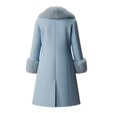 Kirsten™ — Arctic Blue Luxe Frakke