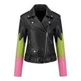 Virella™ – Color Edge Leather Bikerjakke
