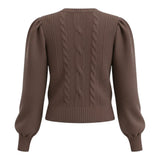 Mélira™ – Cocoa Cable Knit Pullover