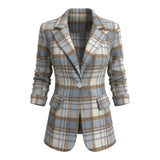 Astrid™ – Soft Plaid Blazer